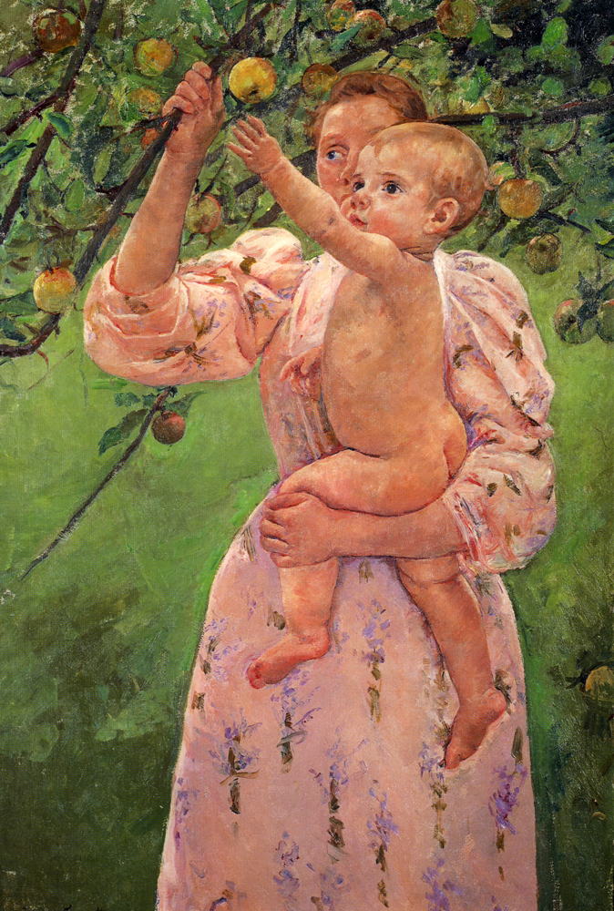 Baby Reaching For An Apple - Mary Cassatt Painting on Canvas